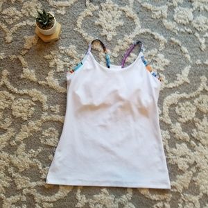 Tennis Tank Top Eliza Audley Back Buttons Small